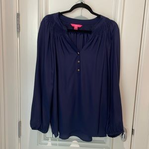 Lilly Pulitzer Navy Blouse
